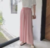 Women's wide-leg pants, high-waisted chiffon, chubby sister, tight-waisted solid color beach sun protection pants and skirts details Picture